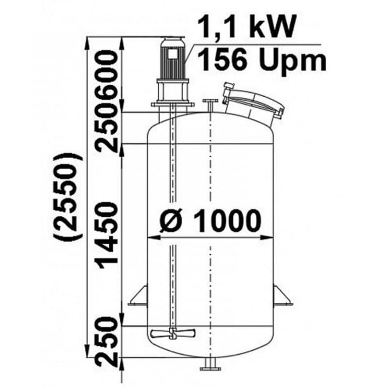 mixing-tank-1100-litres-standing-drawing-3906