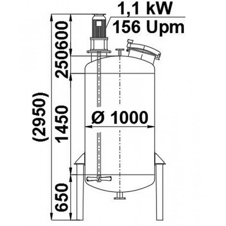 mixing-tank-1100-litres-standing-drawing-3906A