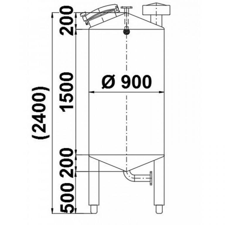 stainless-steel-tank-1000-litres-standing-drawing-3951