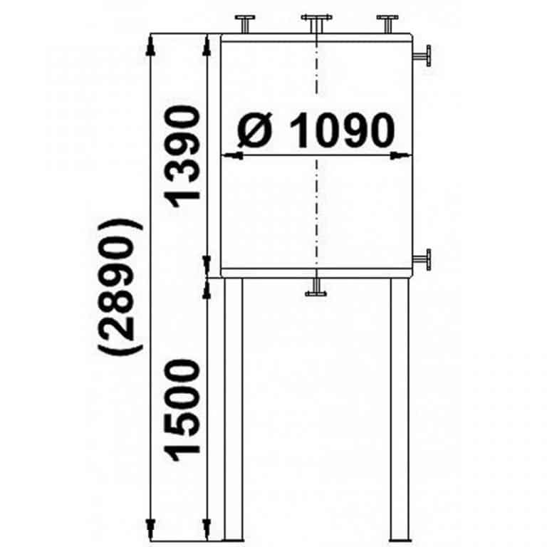 stainless-steel-tank-1300-litres-standing-drawing-3647