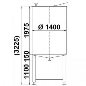 stainless-steel-tank-3000-litres-standing-drawing-3985